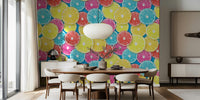 Citrus Fruit Slices Mural by HappyWall