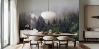 Cloudy Forest Mural by HappyWall