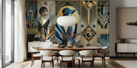 Jazz Age Sophistication in Art DecO Mural by HappyWall