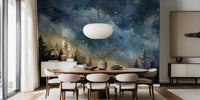 Starlit Forest Night Sky Mural by HappyWall