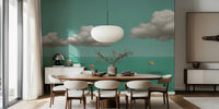 Dreamy Sky Swings Mural by HappyWall