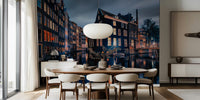 Amsterdam By Night Mural by HappyWall