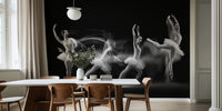 Ballerina Art Wave Mural by HappyWall