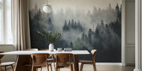 Misty Forest Beauty Mural by HappyWall