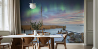 Northern Lights in Scandinavia Mural by HappyWall