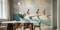 Kids on the Wave Mural by HappyWall