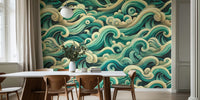 Endless Ocean Rhythm Mural by HappyWall