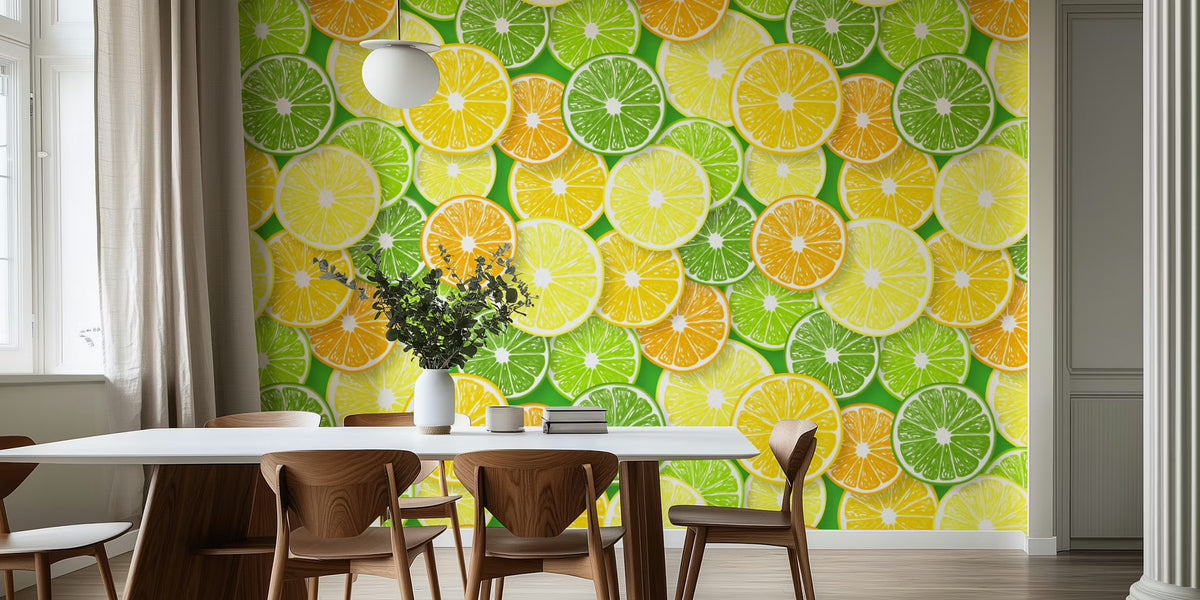 Citrus Fruit Slices Mural by HappyWall