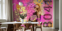 Urban Street Art Fancy Girl Mural by HappyWall