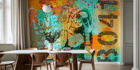 Urban Street Art Fancy Girl Mural by HappyWall