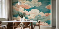 Celestial Asian Clouds Mural by HappyWall
