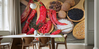 Spicy Kitchen Mural by HappyWall