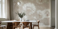 Delicate Dandelion Pattern Mural by HappyWall