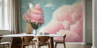 Cotton Candy Sky Dream Mural by HappyWall