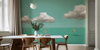 Dreamy Sky Swings Mural by HappyWall