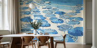 Coastal Blue Vacation Mural  by HappyWall