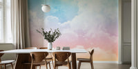Pastel Couds II Wallpaper Mural by HappyWall