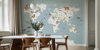 World Map For Kids Mural by HappyWall