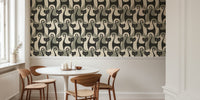 Cats on Dots Mural by HappyWall