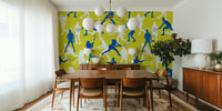 Tennis Players Pattern 4 Mural by HappyWall