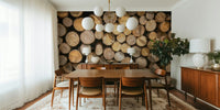 Spring Woodpile Mural by HappyWall
