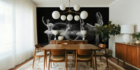 Ballerina Art Wave Mural by HappyWall