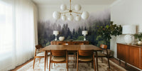 Cloudy Forest Mural by HappyWall