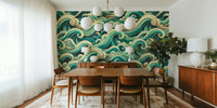 Endless Ocean Rhythm Mural by HappyWall