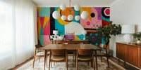 Geometric Pop Art Mural by HappyWall