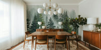 Mystical Pine Forest Mural by HappyWall