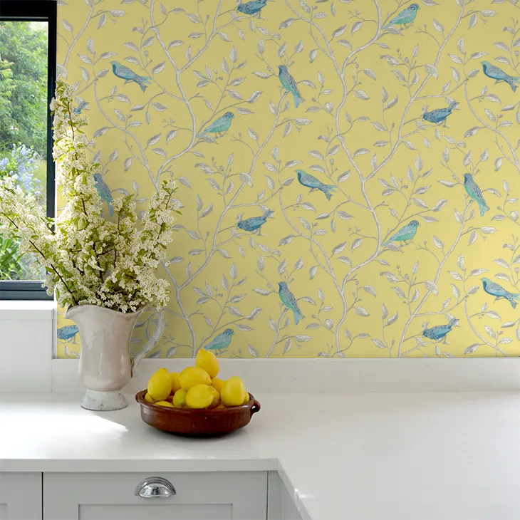 Finches Wallpaper by Sanderson