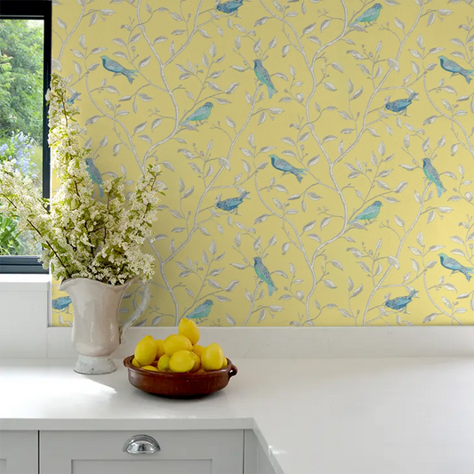 Finches Wallpaper by Sanderson