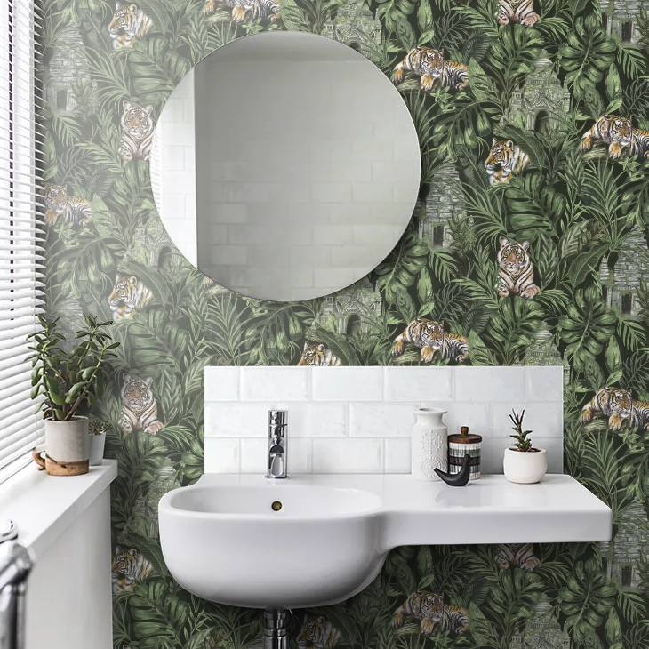 Tiger & Temple Wallpaper by Graduate Collection