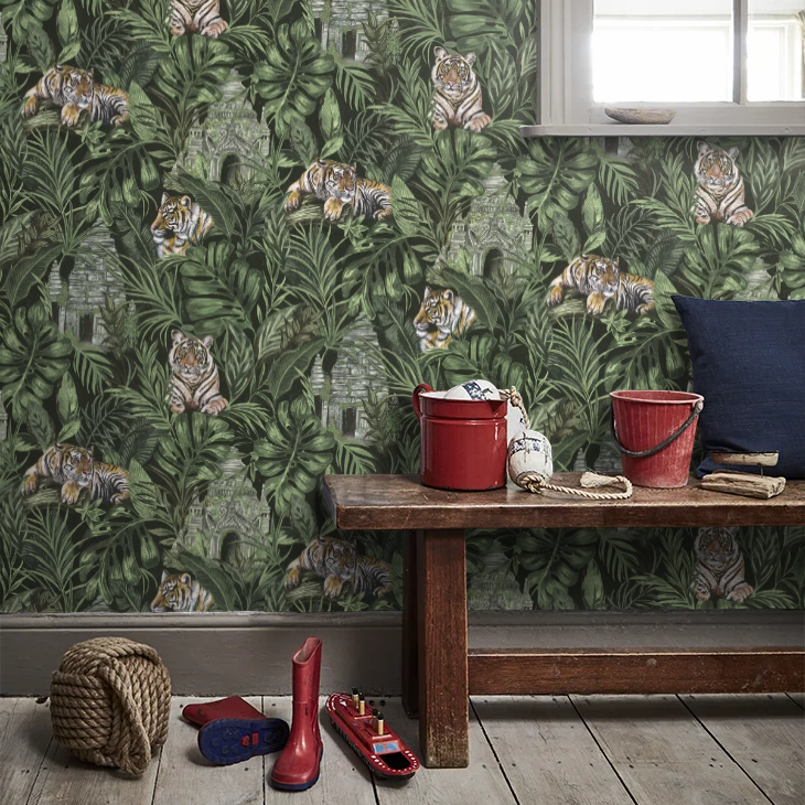 Tiger & Temple Wallpaper by Graduate Collection