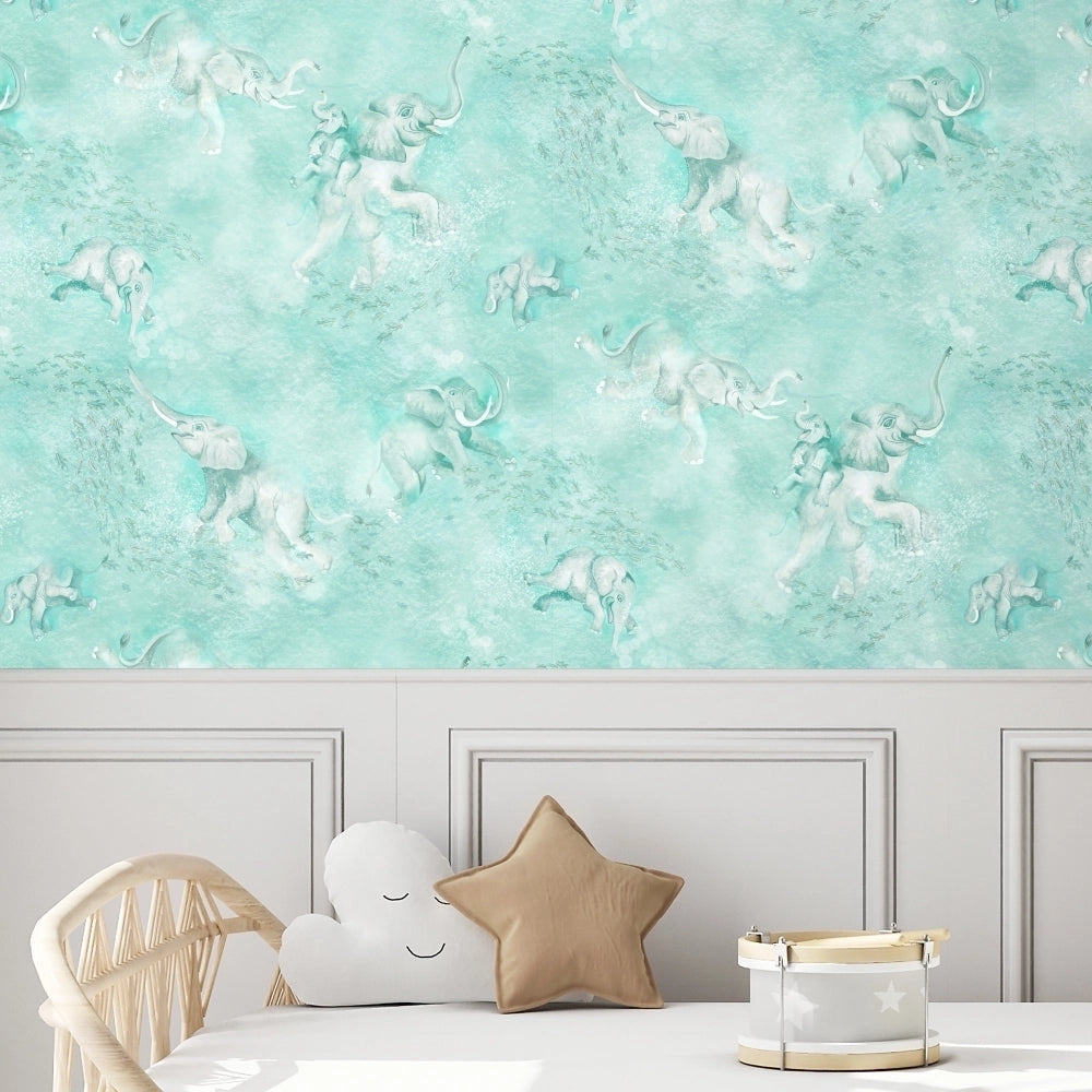 Elephant Breaststroke Wallpaper by Brand McKenzie