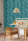 Escapade Large Leaf Wallpaper by Caselio