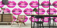Purple Lips Mural by HappyWall