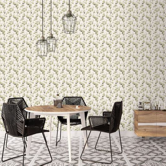 Olive Drupe Wallpaper by Galerie (Just Kitchens Collection)