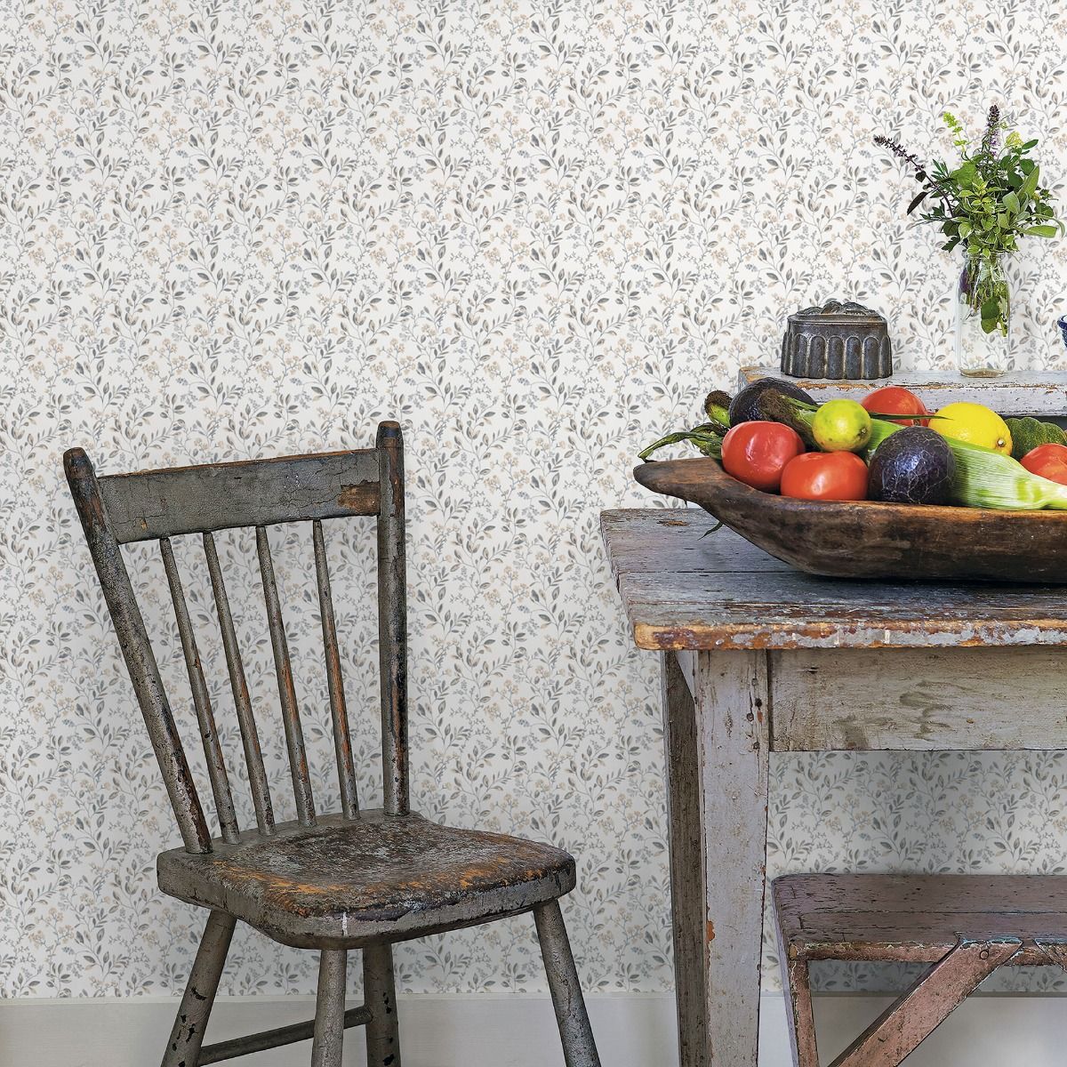 Spring Leaf Trail Wallpaper by Galerie (Just Kitchens Collection)