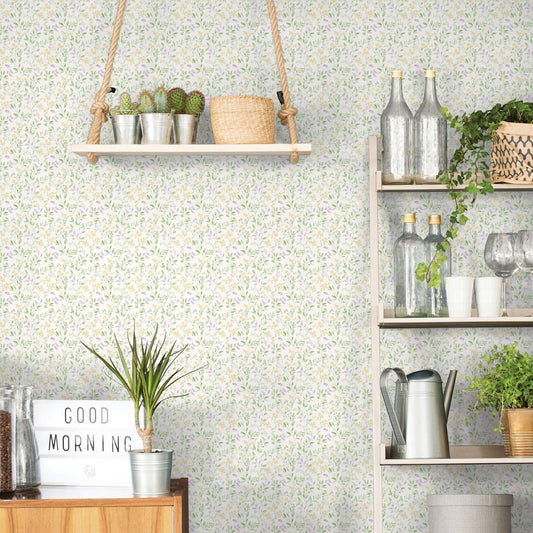 Spring Leaf Trail Wallpaper by Galerie (Just Kitchens Collection)
