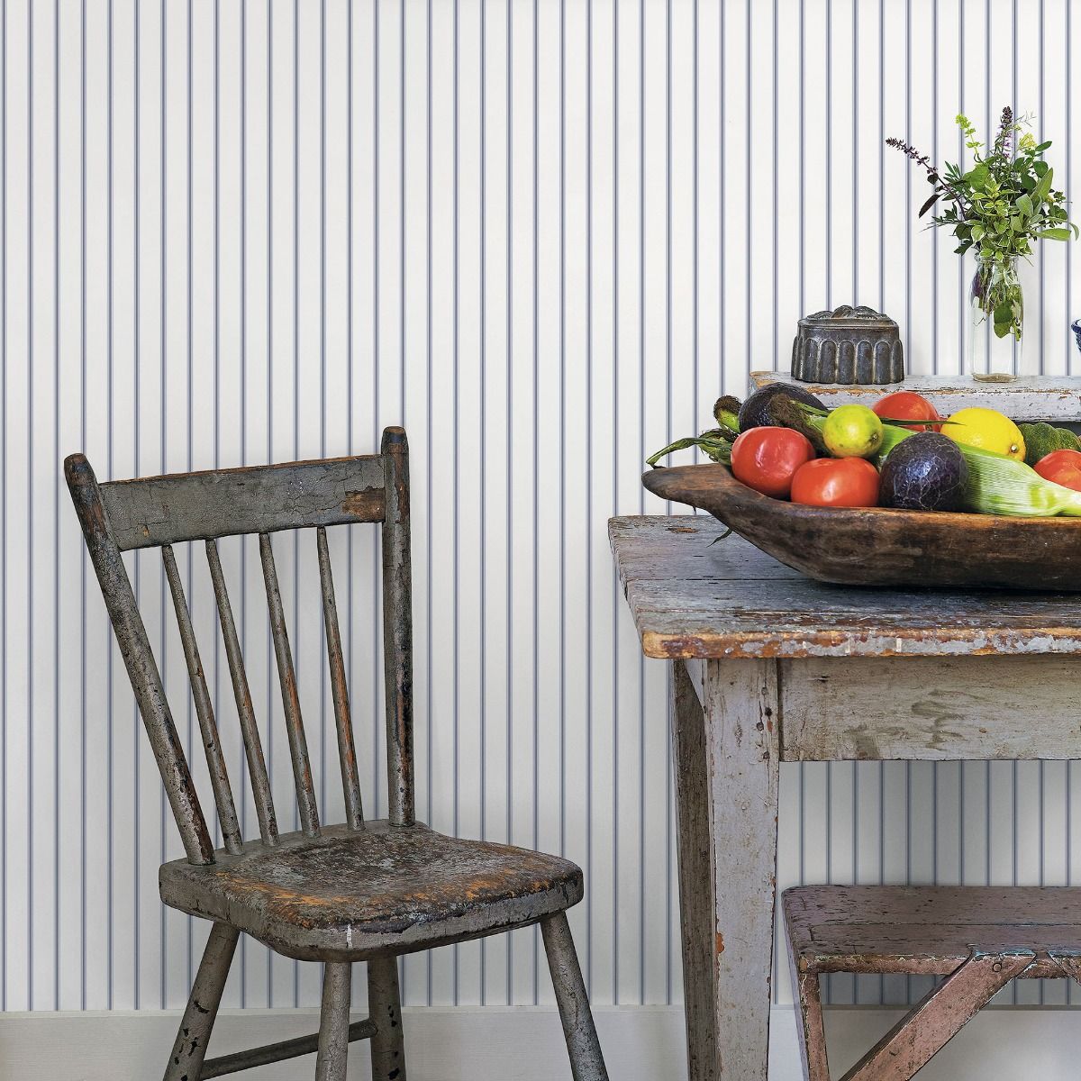 Napkin Stripe Wallpaper by Galerie (Just Kitchens Collection)