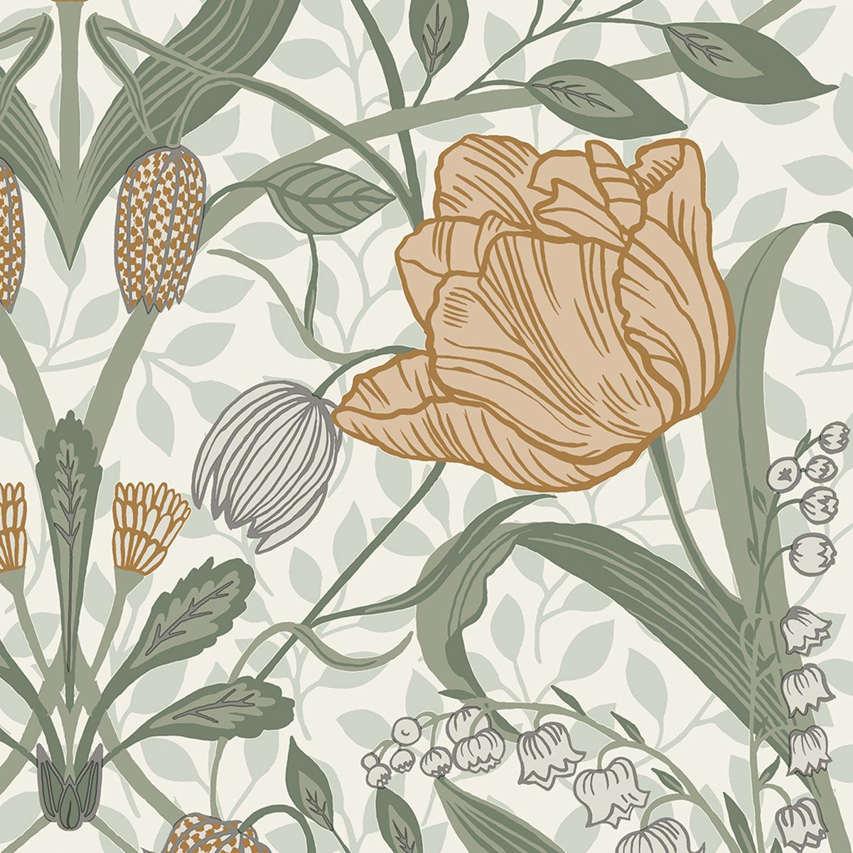 Tulip Wallpaper by Galerie (Apelviken Collection)
