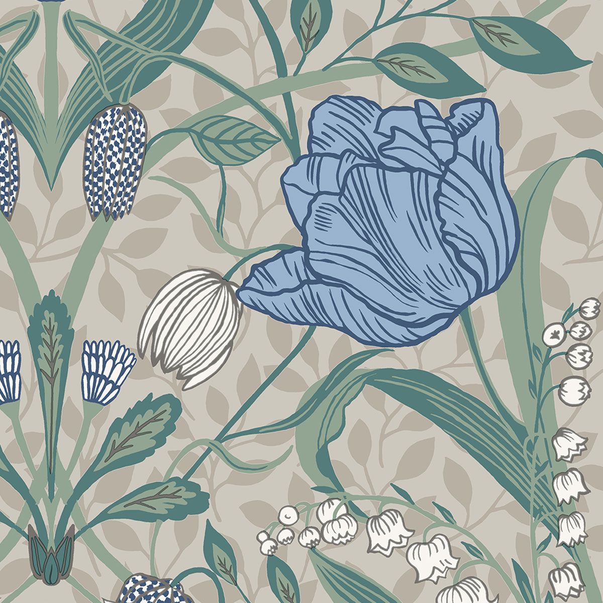 Tulip Wallpaper by Galerie (Apelviken Collection)