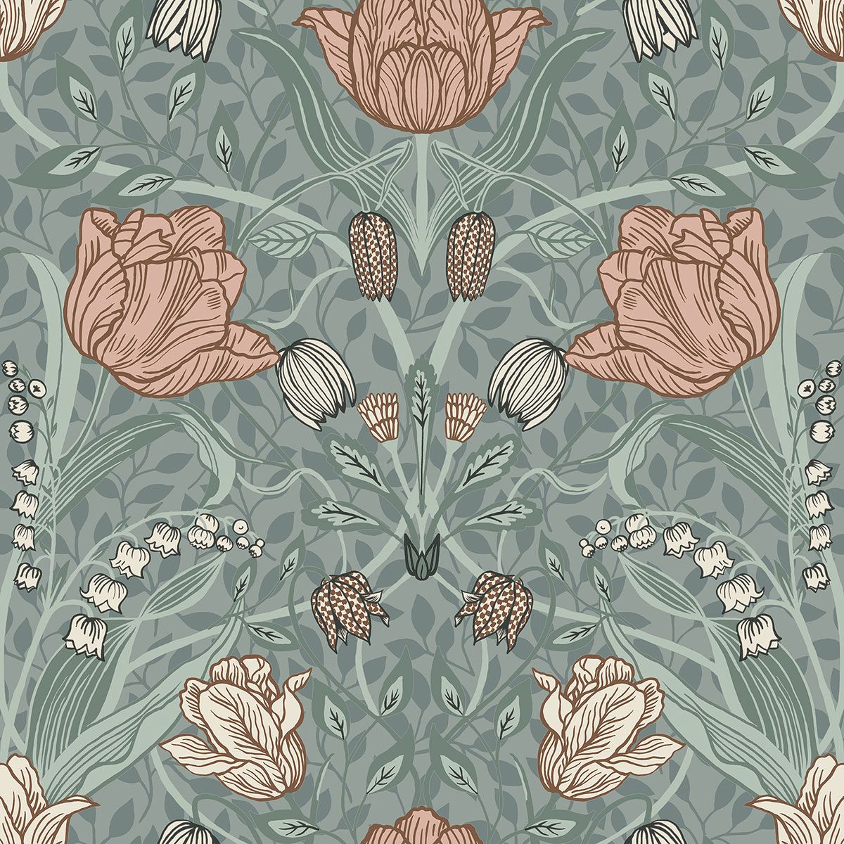 Tulip Wallpaper by Galerie (Apelviken Collection)