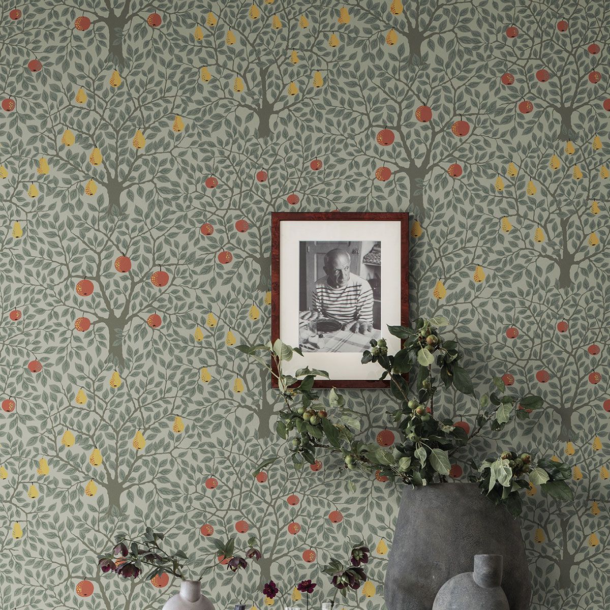 Apples and Pears Wallpaper by Galerie (Apelviken Collection)