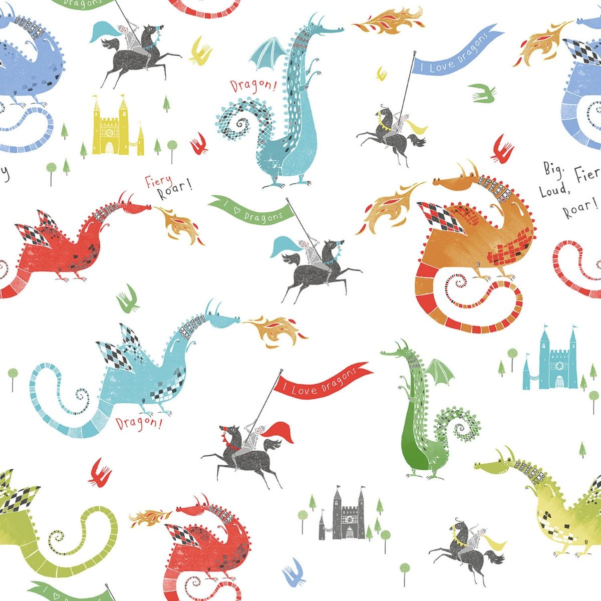 Dragons Wallpaper by Galerie (Tiny Tots 2 Collection)