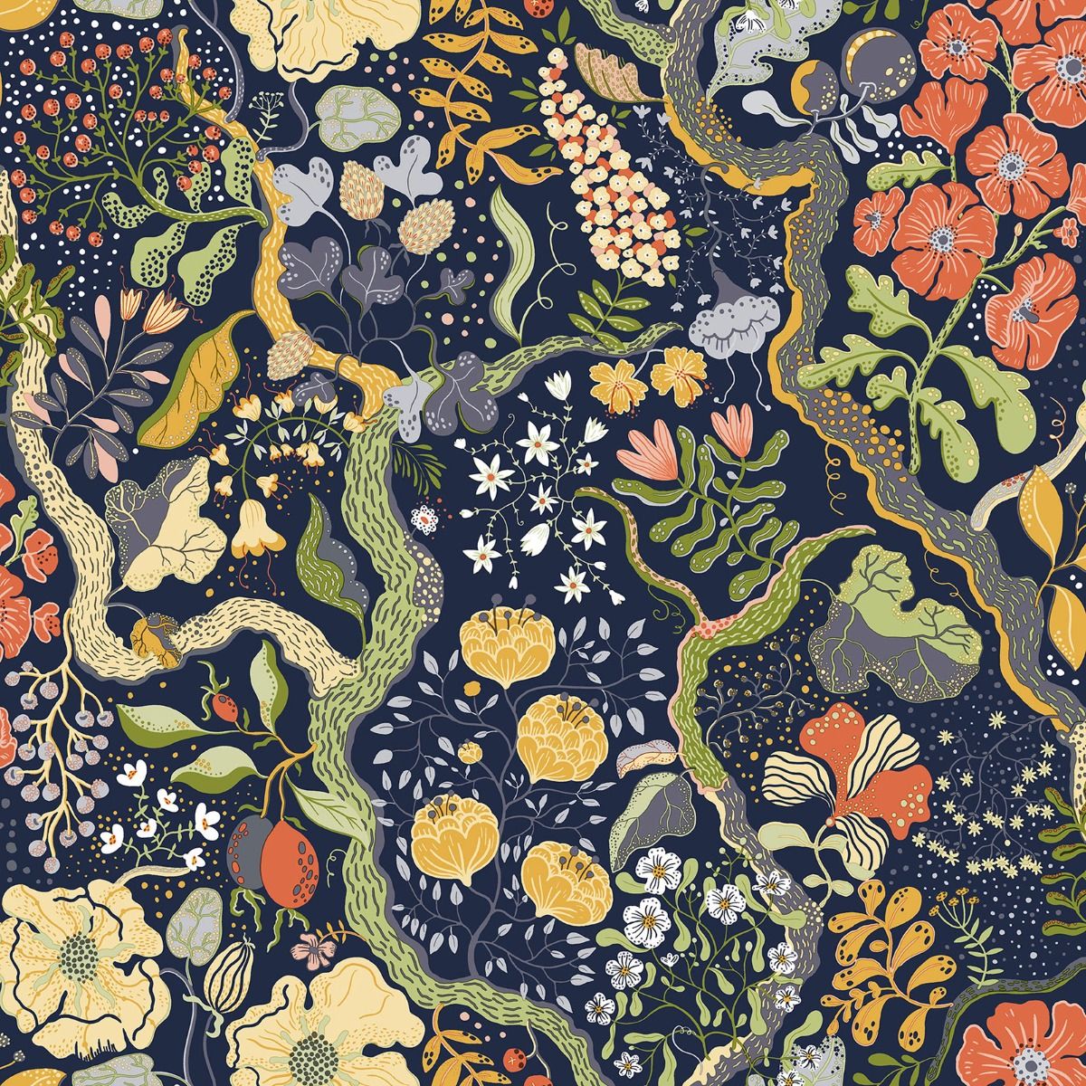 Ann Wallpaper by Galerie (Sommarang Collection)