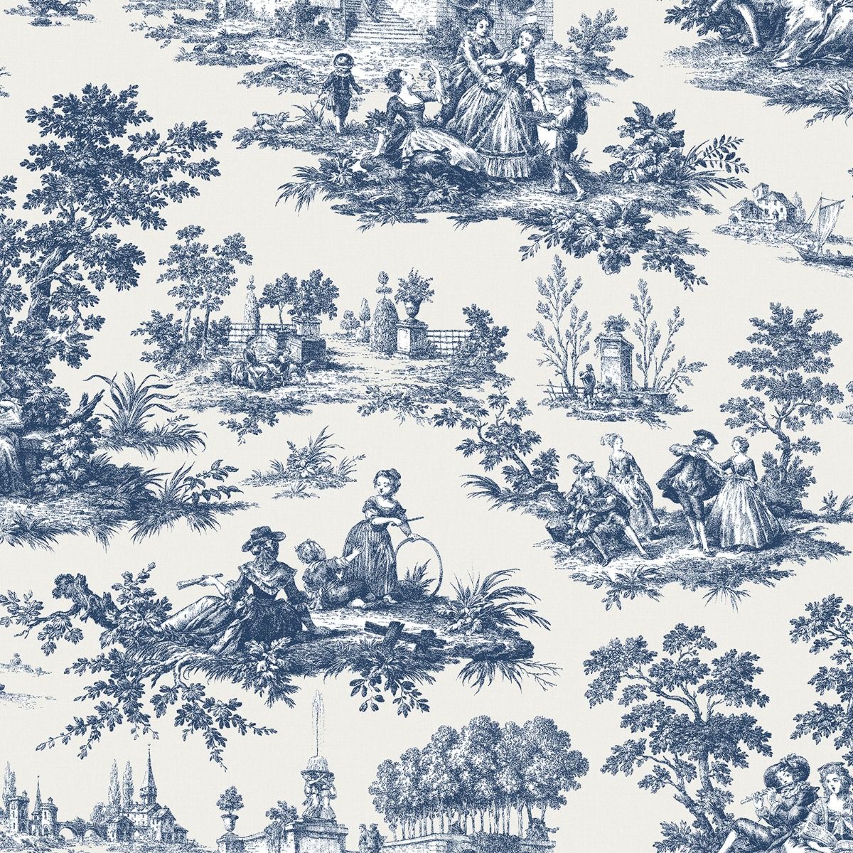 Paesaggio Barocco Wallpaper by Galerie (Cottage Chic Collection)