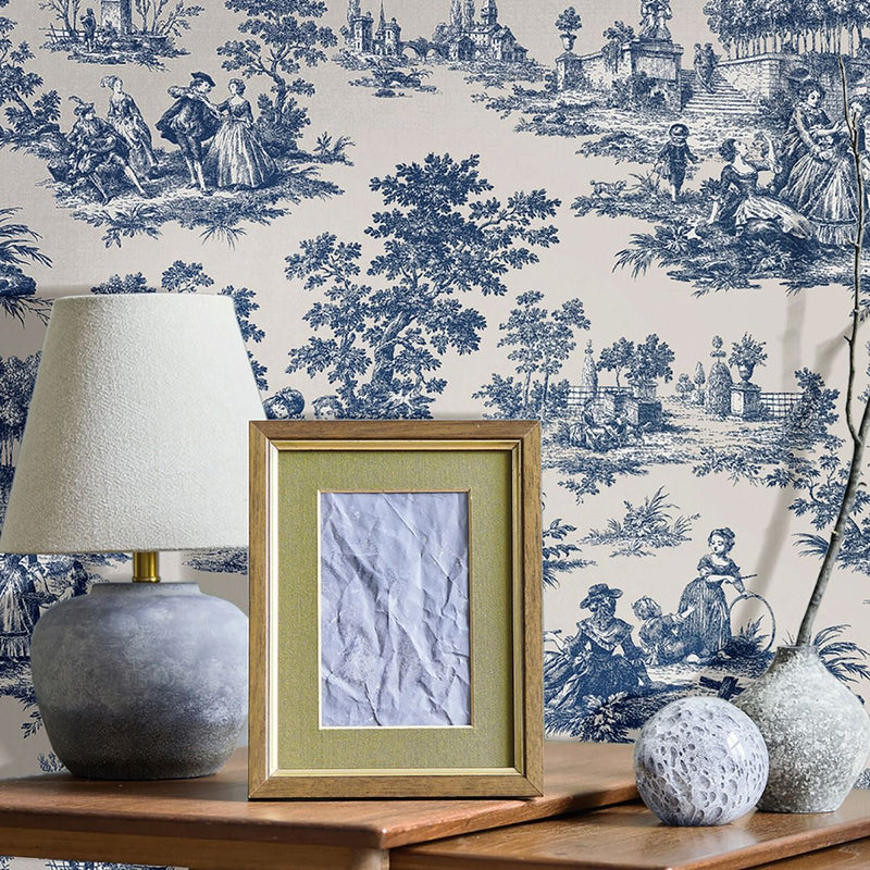 Paesaggio Barocco Wallpaper by Galerie (Cottage Chic Collection)