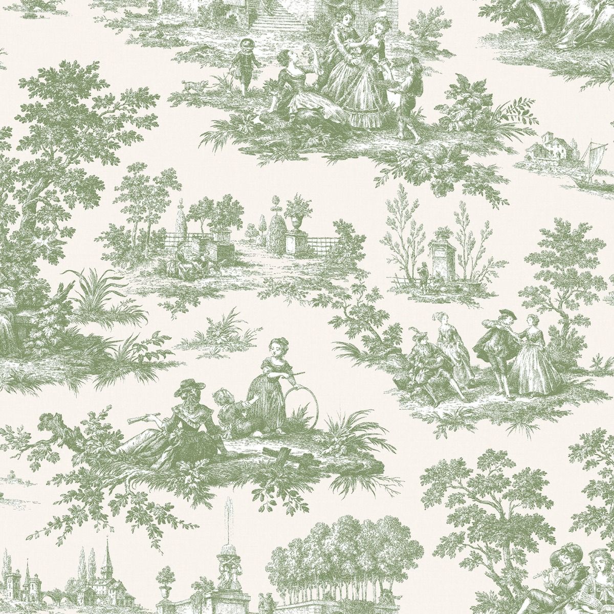 Paesaggio Barocco Wallpaper by Galerie (Cottage Chic Collection)